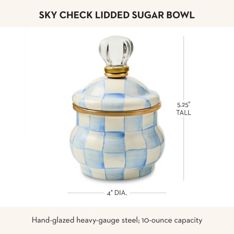 Azucarera con tapa MACKENZIE-CHILDS Sky Check