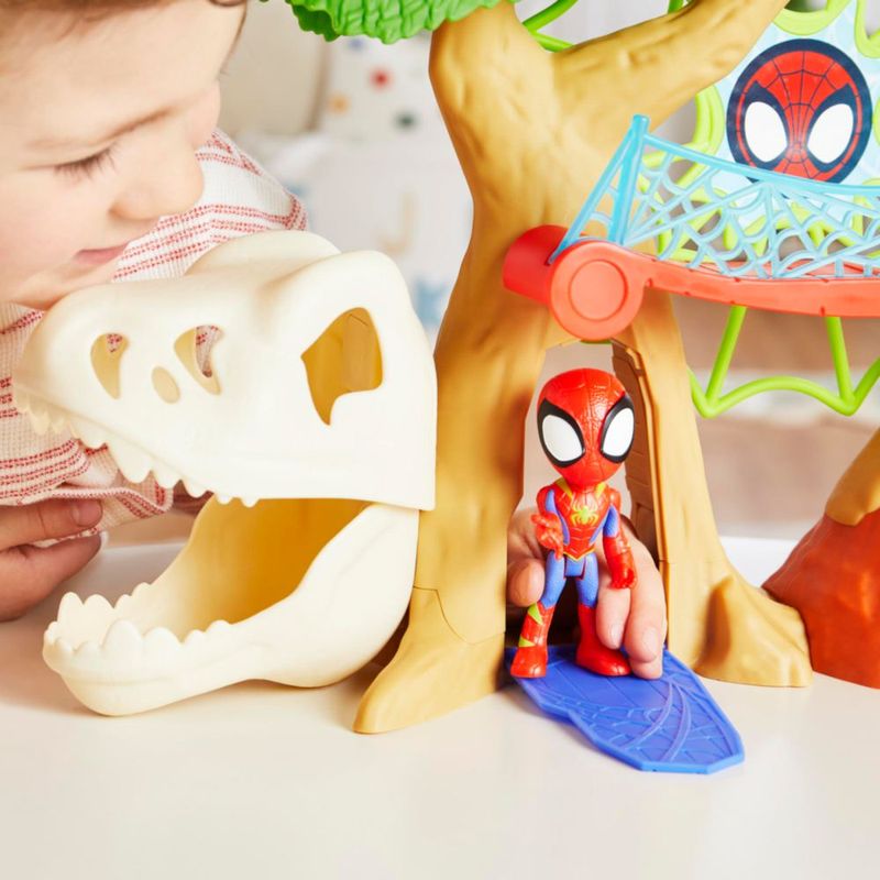 Playset de Spidey y sus increíbles amigos Dino-Webs de 38 cm