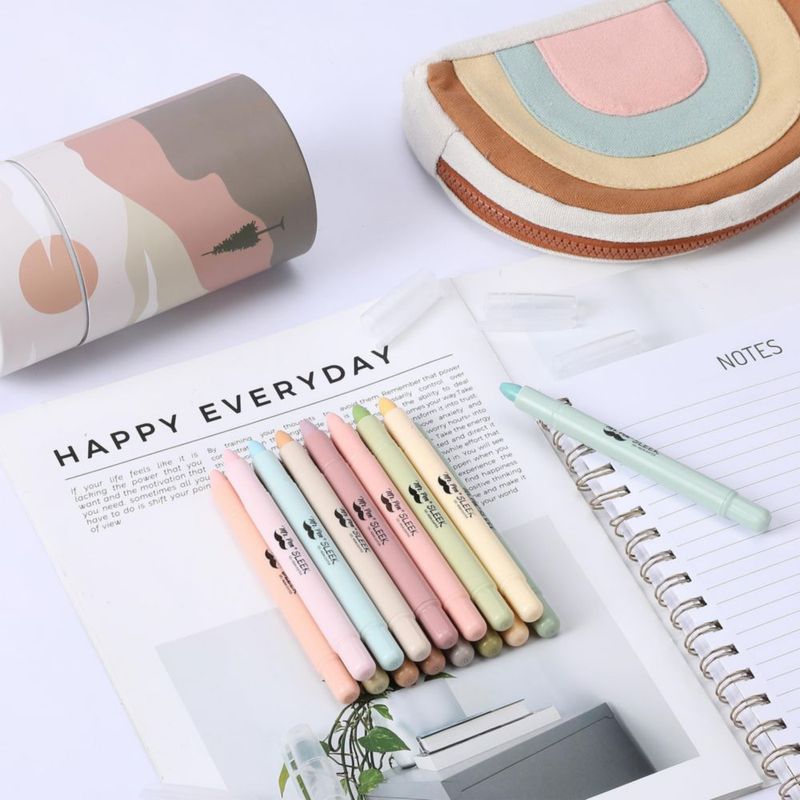 Set de 16 Resaltadores de Gel Mr. Pen colores suaves y terrosos