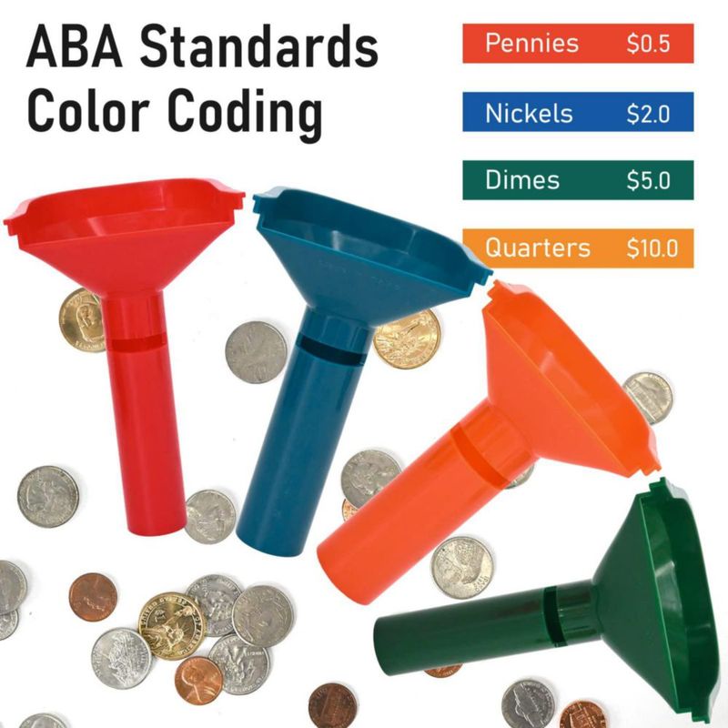 Set de envoltorios y clasificadores de monedas L LIKED de 150 piezas codificados por color