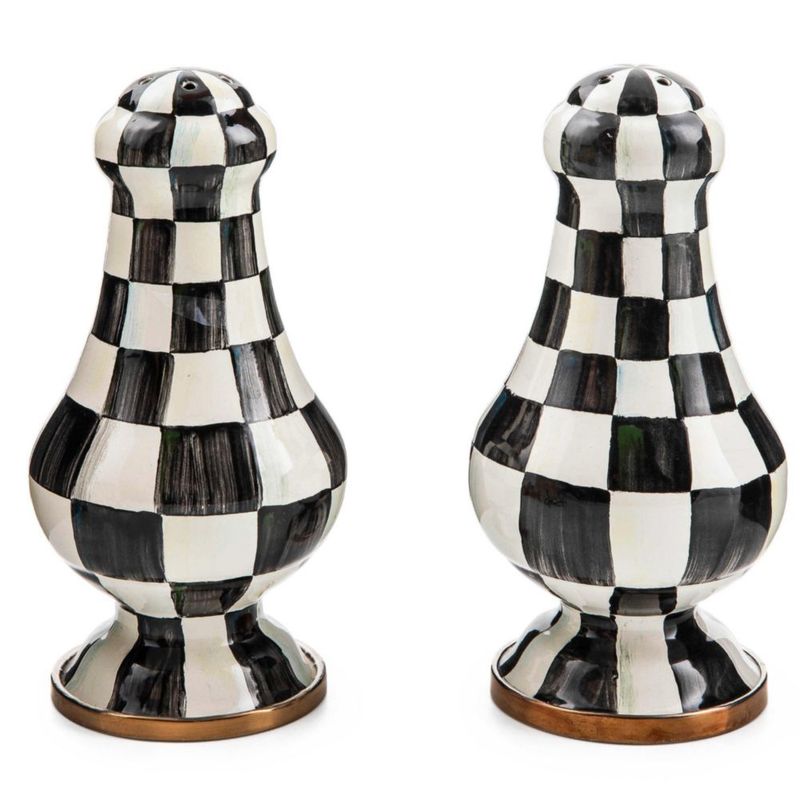 Juego de Sal y Pimienta MACKENZIE-CHILDS Grande "Courtly Check" a Cuadros