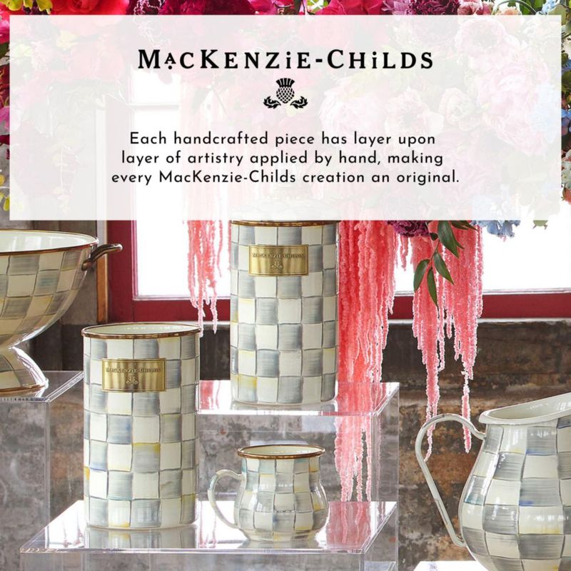 Cuenco MACKENZIE-CHILDS Abundant gris y blanco a cuadros