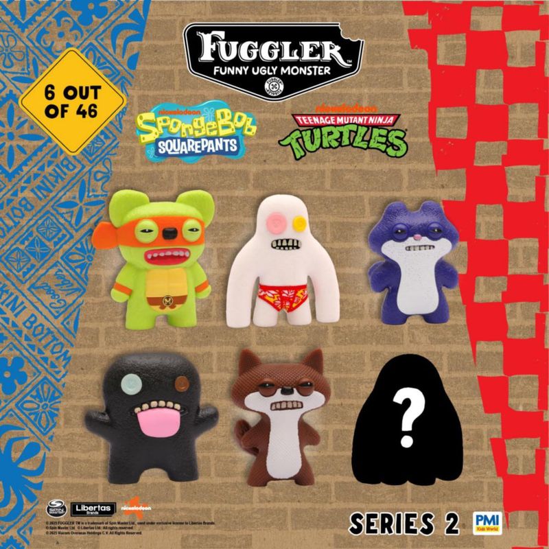 Figuras de peluche coleccionables P.M.I. Serie Fuggler 2 – Pack de 6