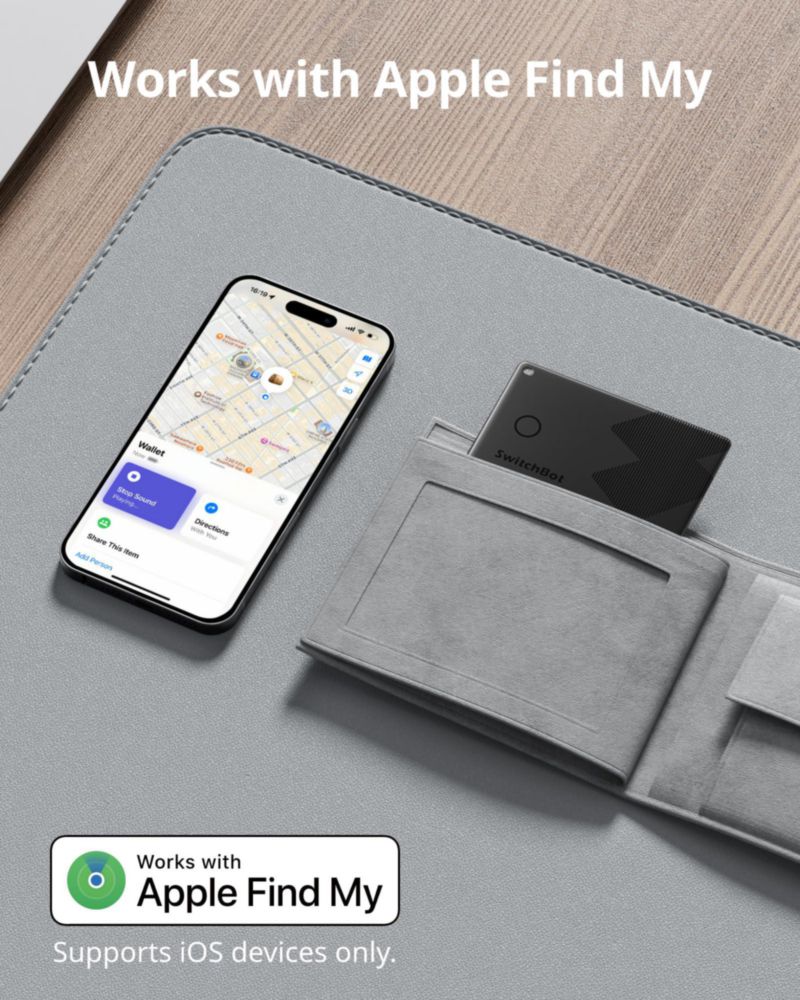 Tarjeta Bluetooth Tracker SwitchBot Wallet Finder resistente al agua