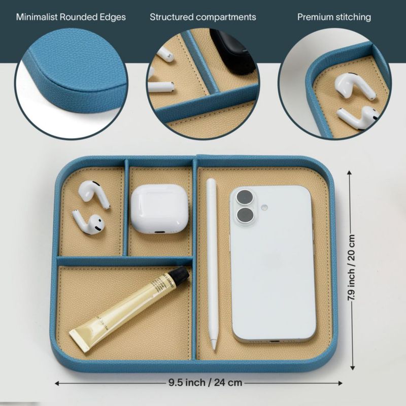 Bandeja Nordik By Design 24 × 20 cm Nordik Blue Vegana