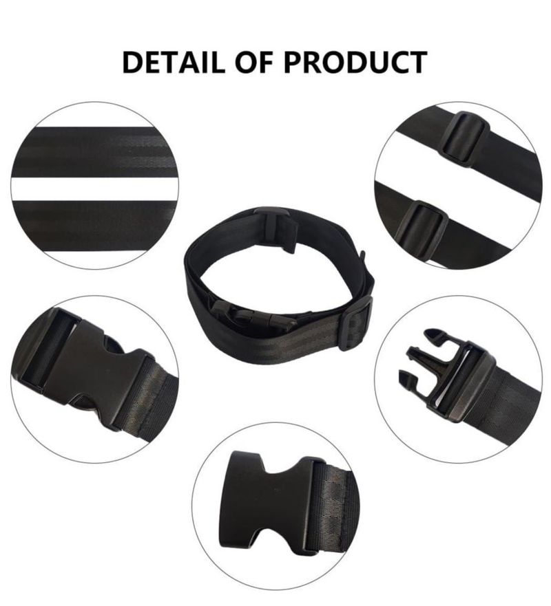Cinturón de ducha nsgglecher 120 cm negro antideslizante