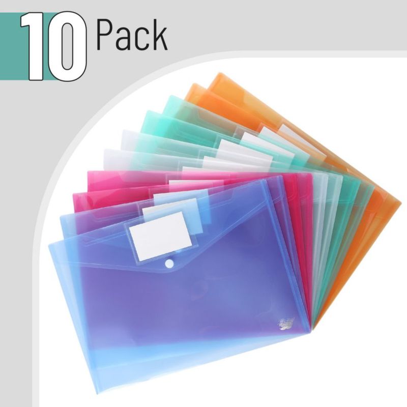 Sobres de Plástico Mr. Pen A4/Letter – Pack de 10 surtidos