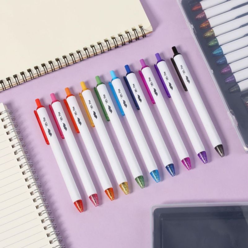 Set de bolígrafos de bola Mr. Pen 07 mm colores surtidos 10 unidades