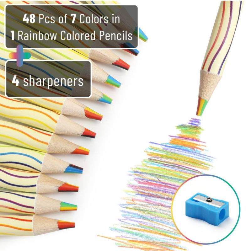 Lápices Mr. Pen - Pack de 48 colores arcoíris