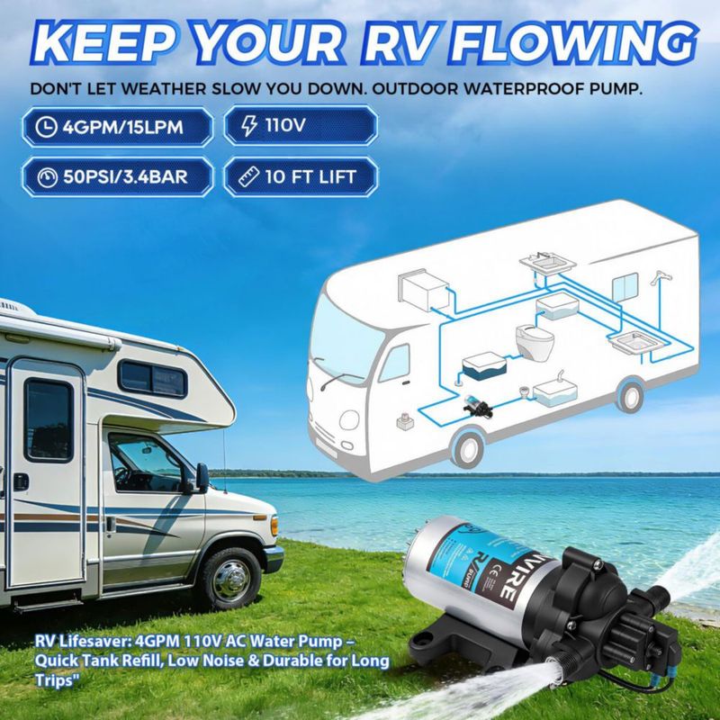 Bomba de presión de agua Lynvire 110V 4.0 GPM 50 PSI