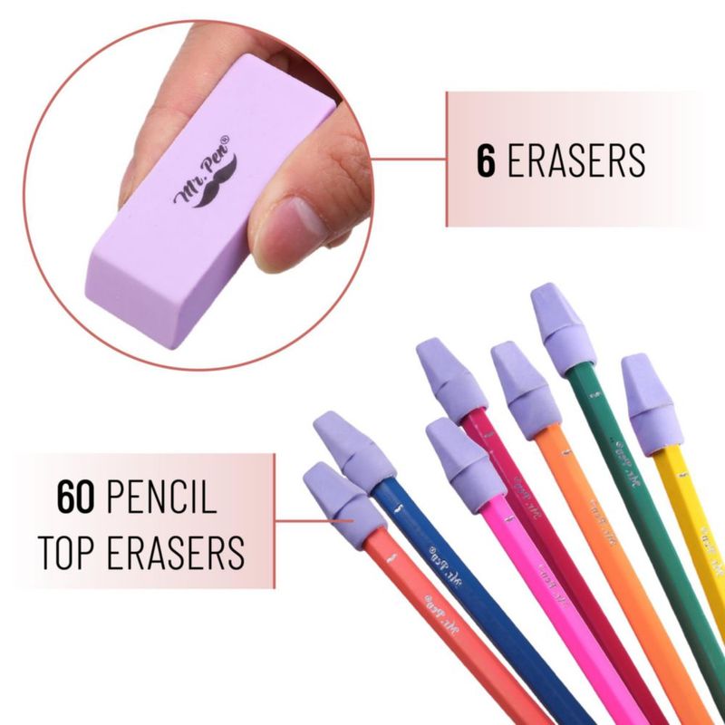 Set de borradores Mr. Pen de 66 unidades color morado