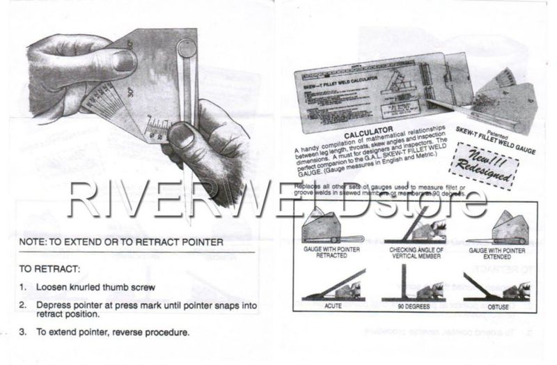 Calibrador de Soldadura Skew‑T de Acero Inoxidable RIVERWELD