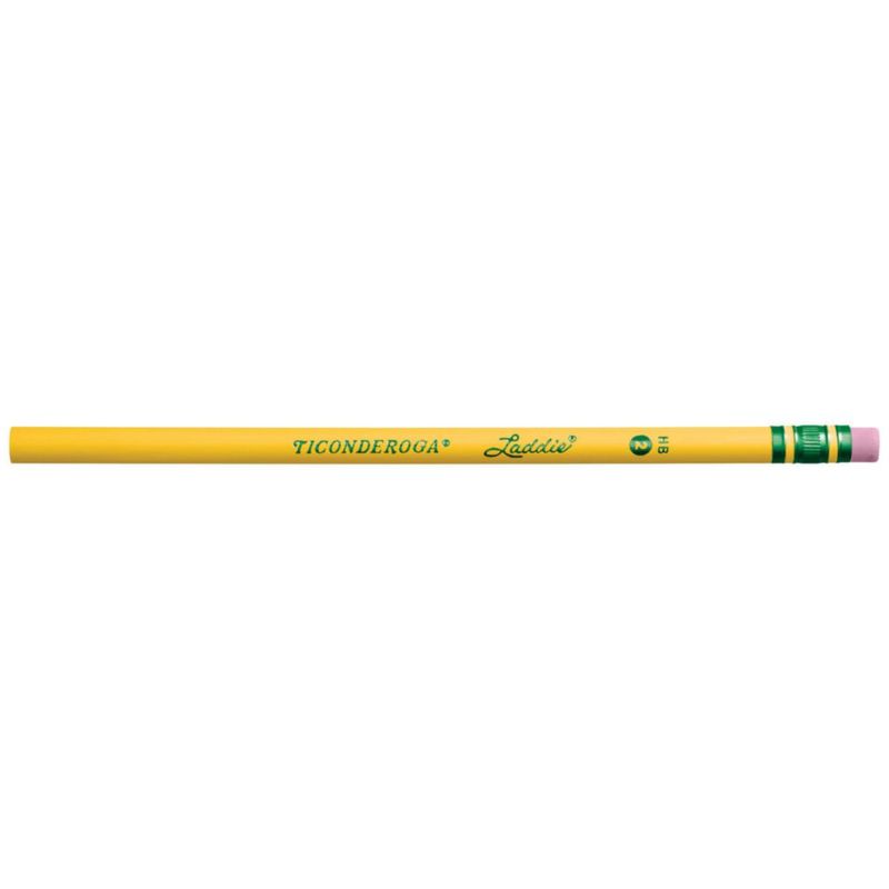 Lápices Ticonderoga Laddie #2 HB con borrador suave paquete de 12