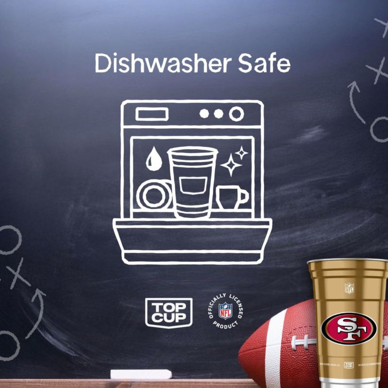 Vasos de aluminio reutilizables Top Cup NFL San Francisco 49ers