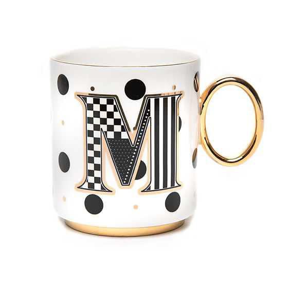 Taza MACKENZIE-CHILDS de cerámica 355 ml con letra M