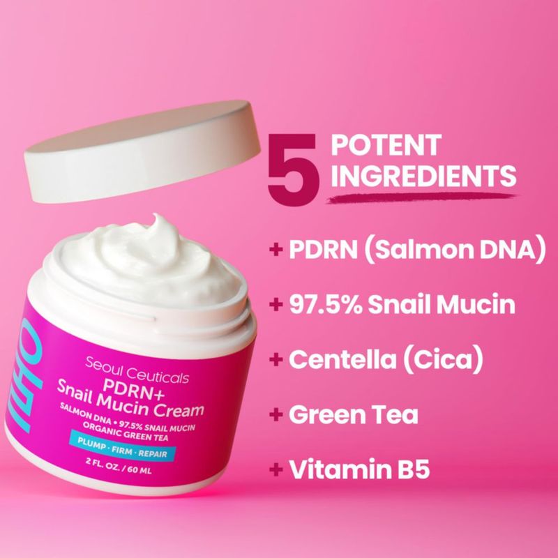 Crema facial SeoulCeuticals PDRN con mucina de caracol 60 ml