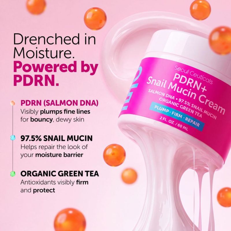 Crema facial SeoulCeuticals PDRN con mucina de caracol 60 ml