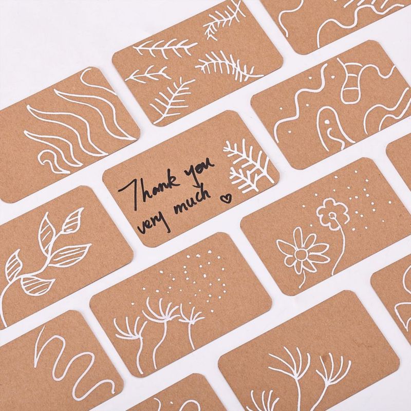 Tarjetas de notas Mr. Pen 9 cm x 5 cm paquete de 100 kraft