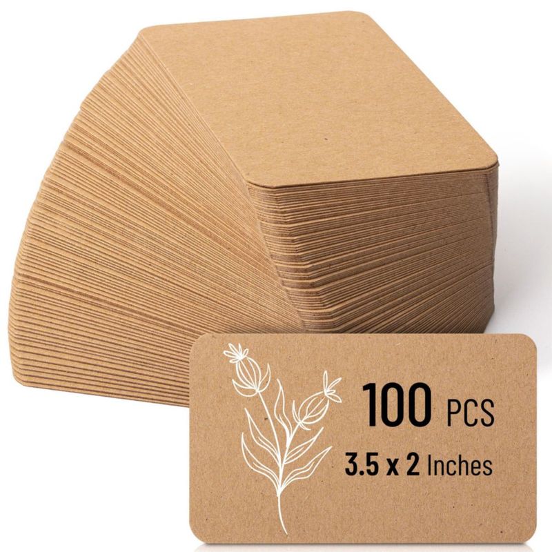 Tarjetas de notas Mr. Pen 9 cm x 5 cm paquete de 100 kraft
