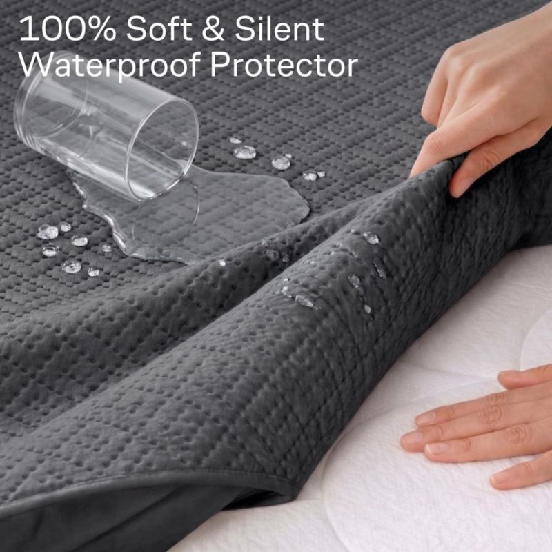 Protector de colchón impermeable Queen gris - Niagara Sleep