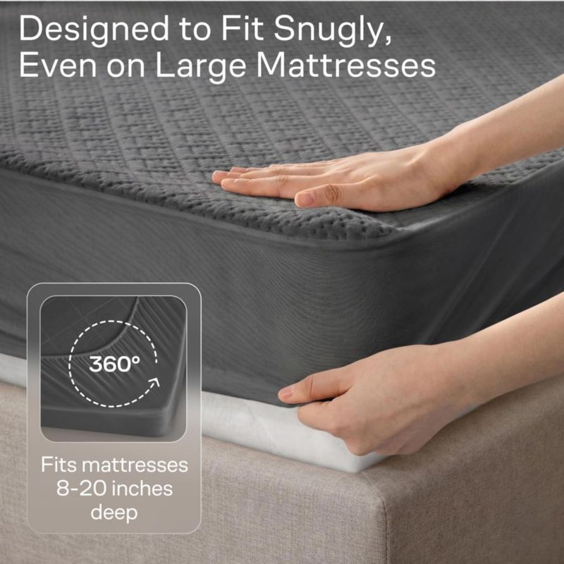 Protector de colchón impermeable Queen gris - Niagara Sleep