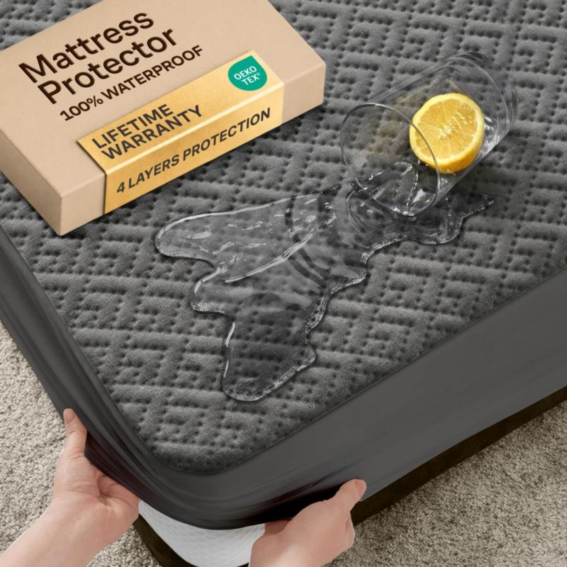 Protector de colchón impermeable Queen gris - Niagara Sleep