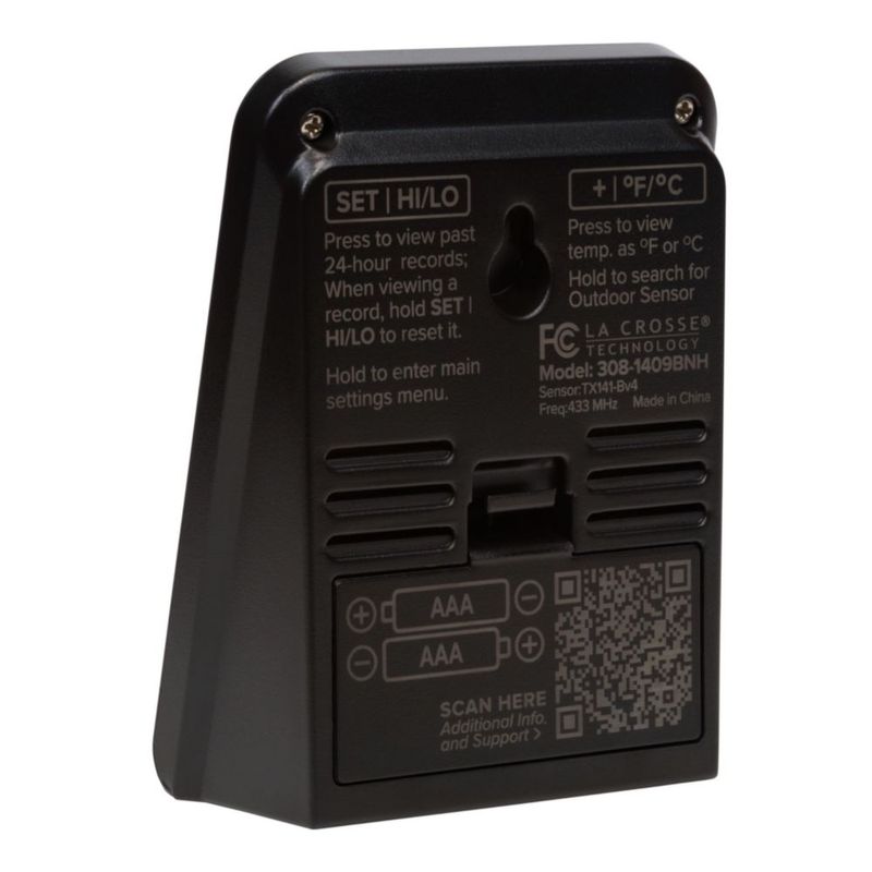 Termómetro La Crosse Technology Inalámbrico Negro
