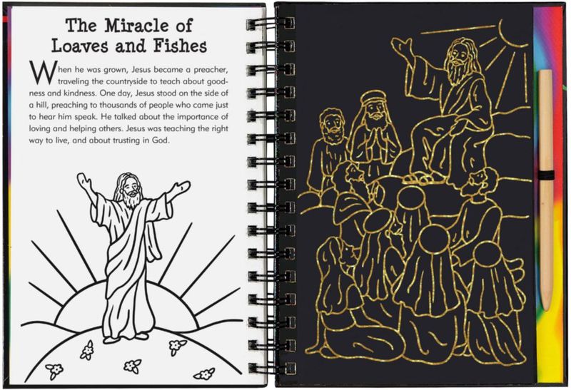 Libro Scratch & Sketch de Historias Bíblicas – PETER PAUPER PRESS