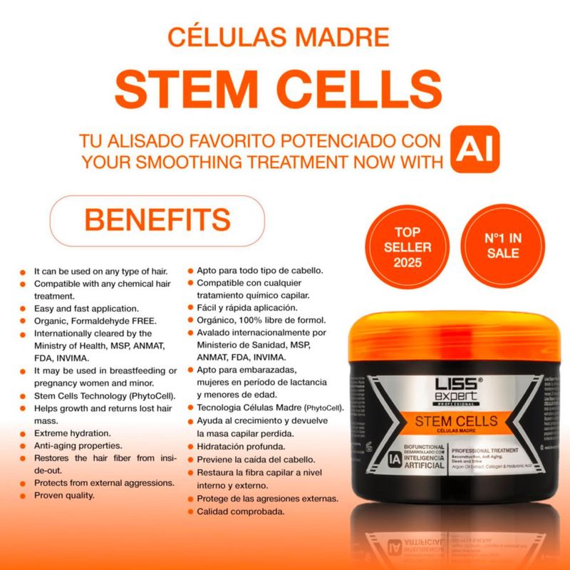 Tratamiento Capilar Liss Expert Professional 500 ml + Plancha de Titanio