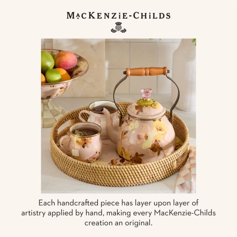 Taza de esmalte MACKENZIE-CHILDS 473 ml Rosa Silvestre Malva
