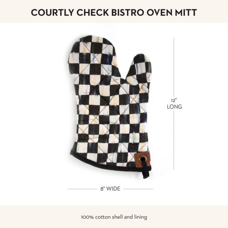 Guante de horno MACKENZIE-CHILDS Courtly Check negro y blanco