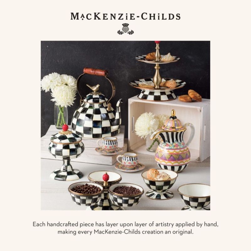Guante de horno MACKENZIE-CHILDS Courtly Check negro y blanco
