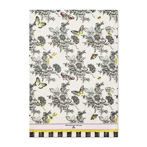 Toalla de cocina MACKENZIE-CHILDS Butterfly Toile de algodón