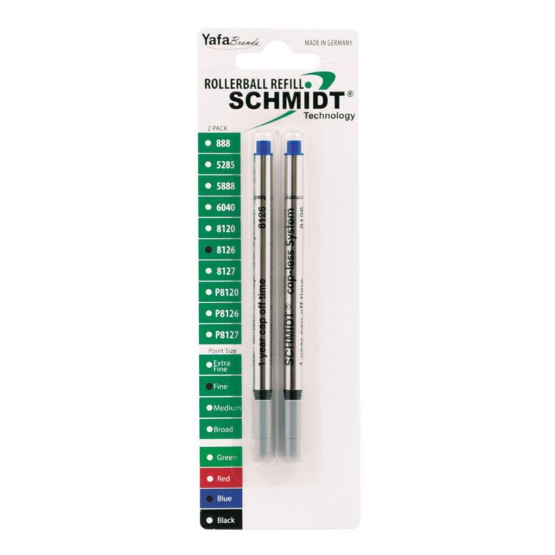 Recarga para Rollerball SCHMIDT 8126 Punta Fina 0.6mm Azul 2 unidades