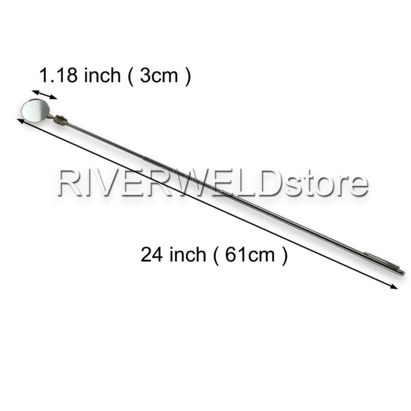 Espejo de inspección RIVERWELD con brazo giratorio 20‑61 cm
