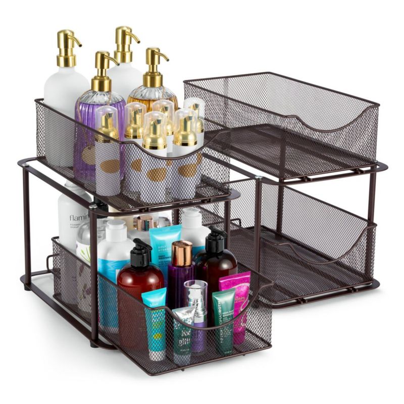 Organizador bajo fregadero Sorbus 36 cm bronce 2 unidades