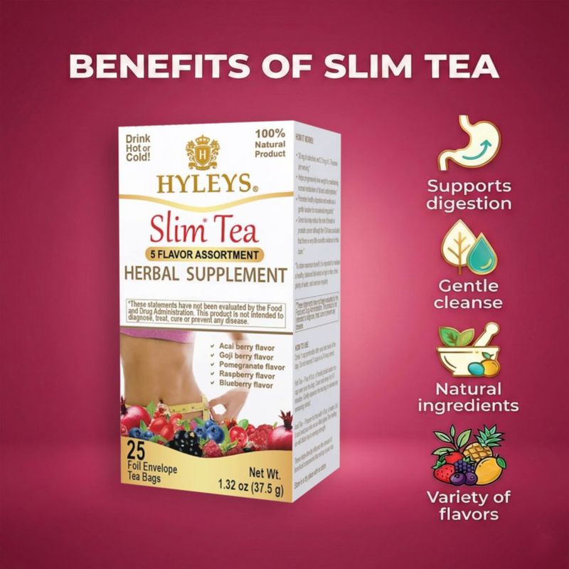 Té Herbal Slim HYLEYS Surtido de 5 Sabores 25 Bolsitas