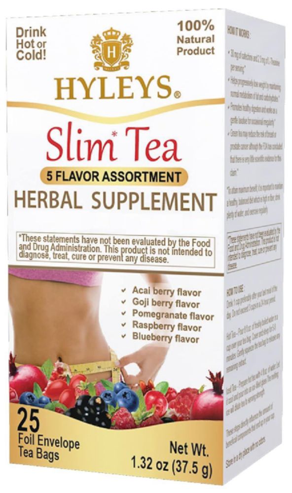 Té Herbal Slim HYLEYS Surtido de 5 Sabores 25 Bolsitas