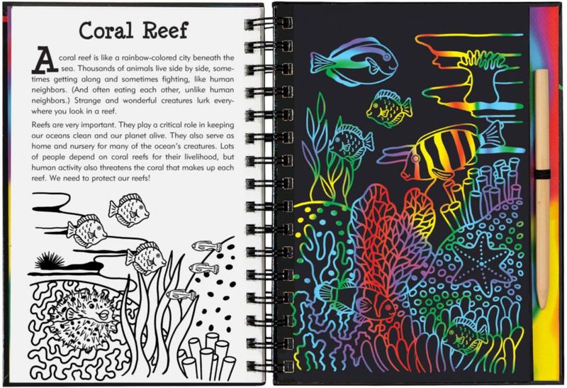 Kit de Arte PETER PAUPER PRESS Arrecifes de Coral para Raspar y Dibujar