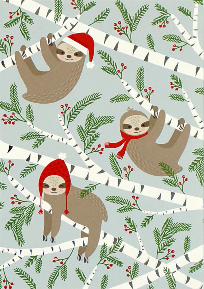 Tarjetas Navideñas Merry Sloths PETER PAUPER PRESS Caja Pequeña
