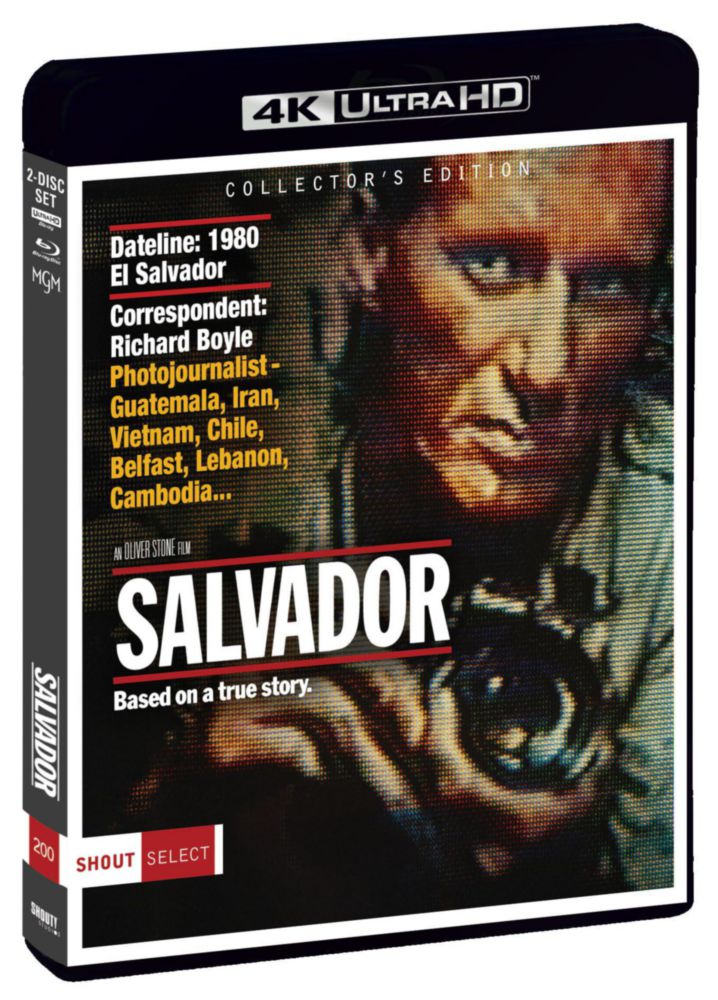 Edición de Coleccionista de la Película Salvador en 4K UHD de SHOUT! FACTORY