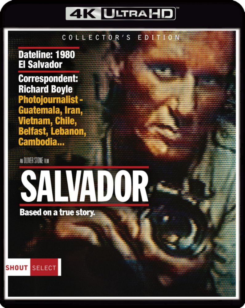 Edición de Coleccionista de la Película Salvador en 4K UHD de SHOUT! FACTORY