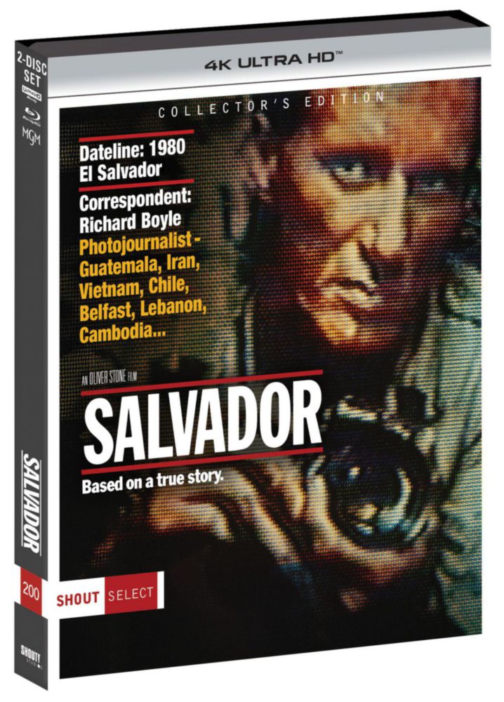 Edición de Coleccionista de la Película Salvador en 4K UHD de SHOUT! FACTORY