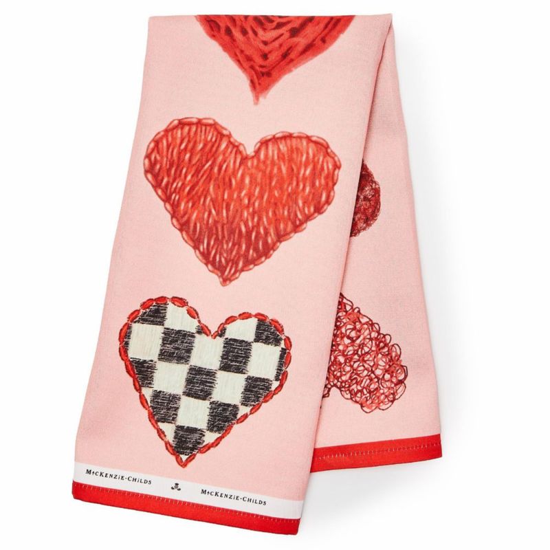 Toalla MACKENZIE-CHILDS de algodón con diseño de corazón