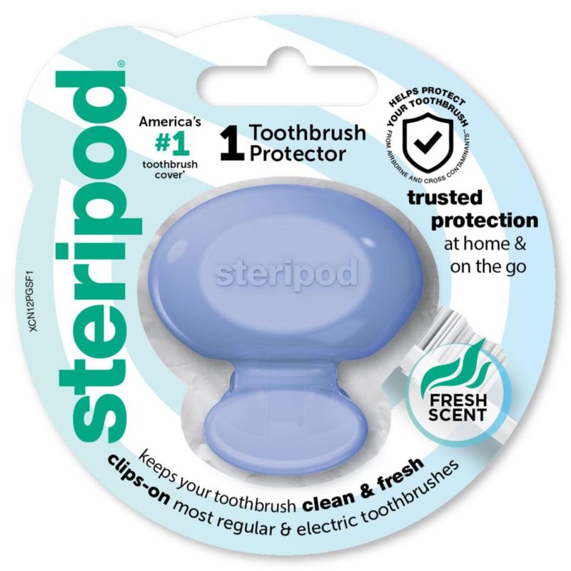 Protector Steripod para Cepillo de Dientes con Clip y Aroma Fresco