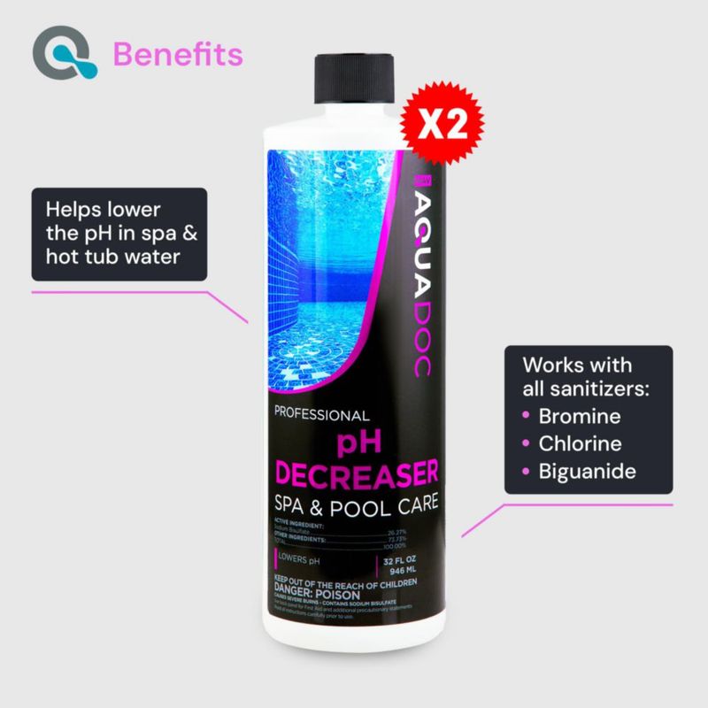 Reductor de pH para spa MAV AquaDoc 946 ml paquete de 2 líquido