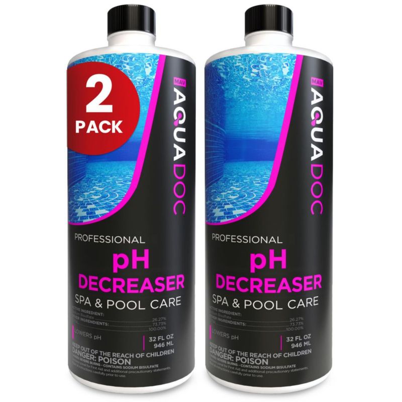 Reductor de pH para spa MAV AquaDoc 946 ml paquete de 2 líquido