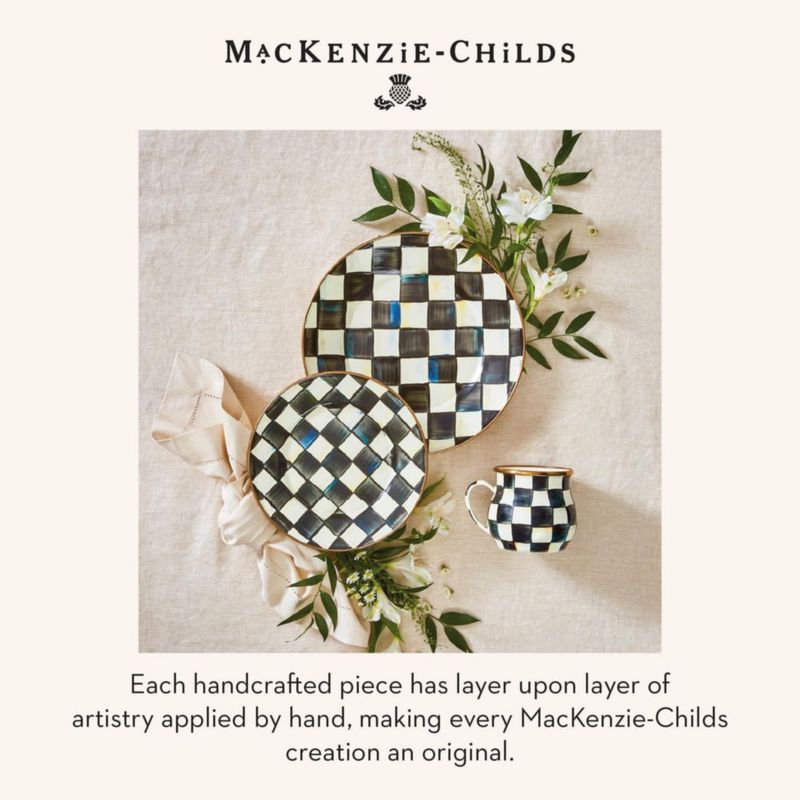 Plato de cena MACKENZIE-CHILDS Courtly Check negro y blanco