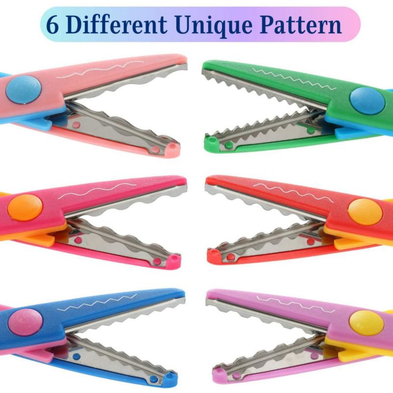 Tijeras de manualidades Mr. Pen paquete de 6 borde decorativo zig zag