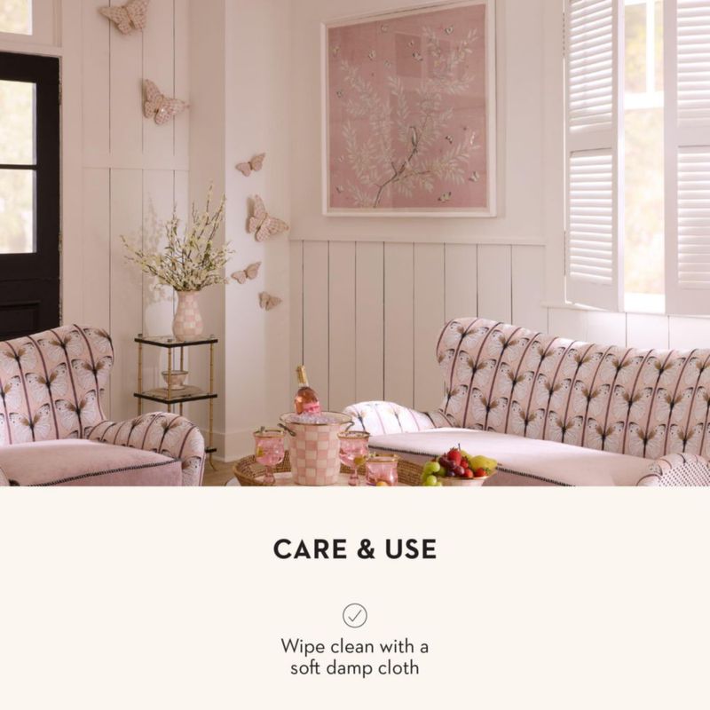 Decoración de Pared MACKENZIE-CHILDS 20 cm Rosy Check – Juego de 2 piezas